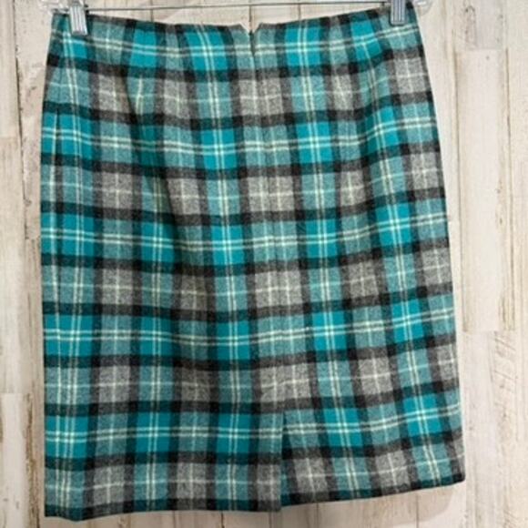 Talbots Women's Plaid Wool Blend Knee Length Skirt Size‎ 2 - Picture 2 of 4